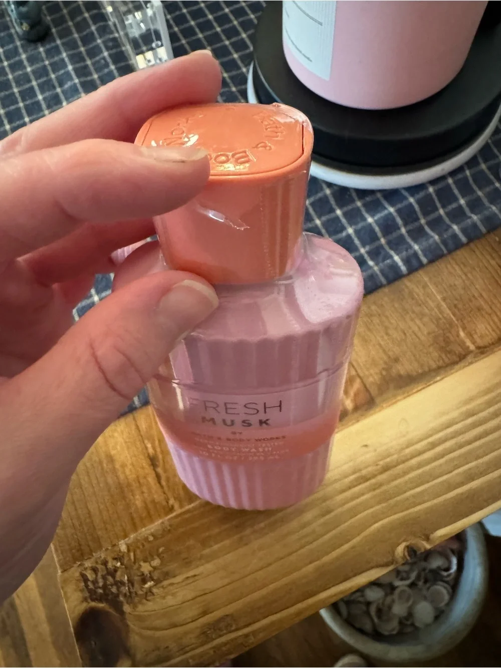 Bath & Body Works Fresh Musk Pink Body Wash Bottle